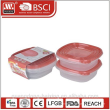 Caja de envase de alimento plástico microondas (2pcs) 0,67 L